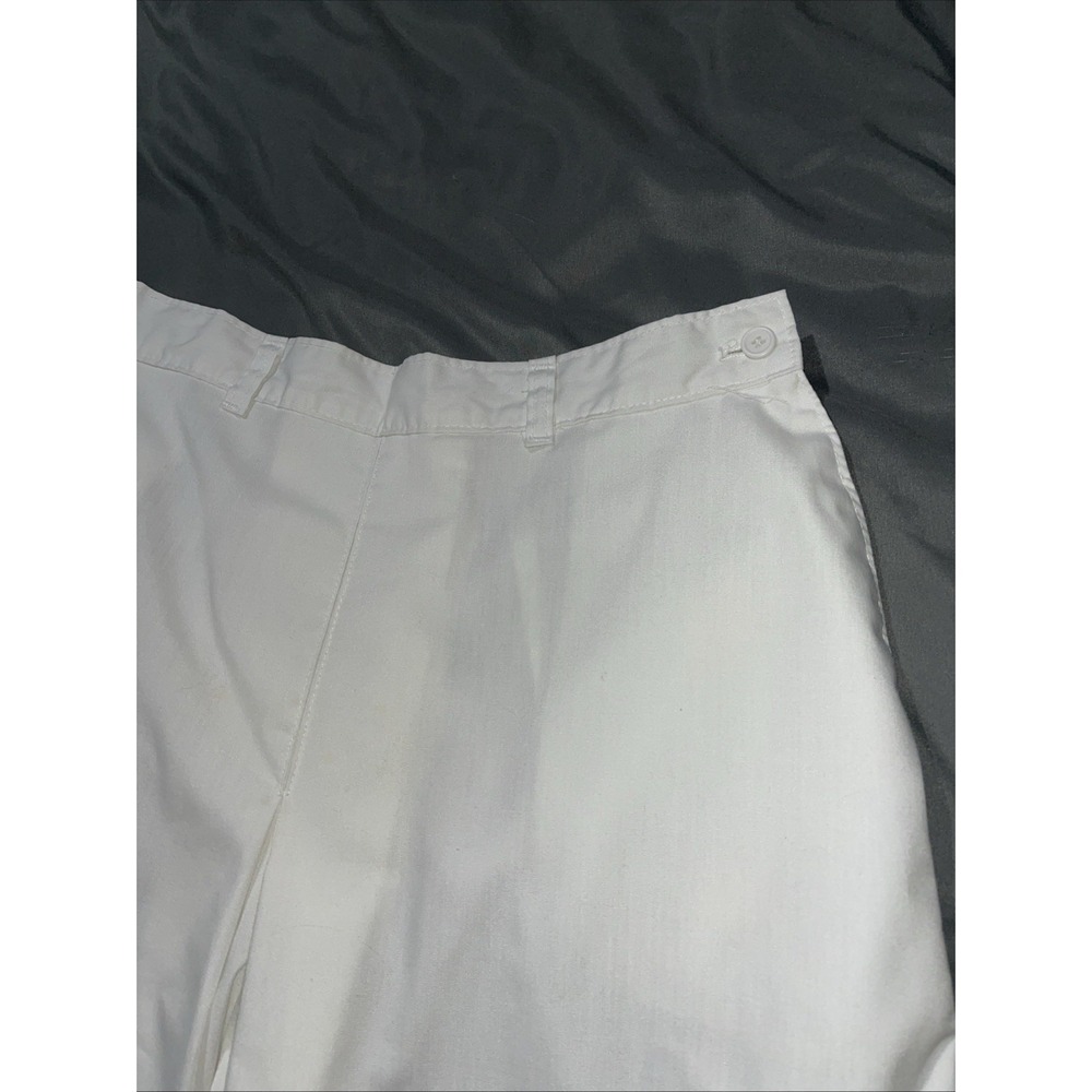 Haband For Her Pants Womens White Wide Leg Culottes Crop Drapey Size 14P Pockets - Picture 3 of 12